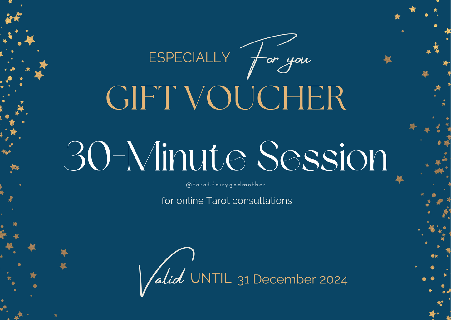 Gift Voucher 30-Minute Online Tarot Consultations