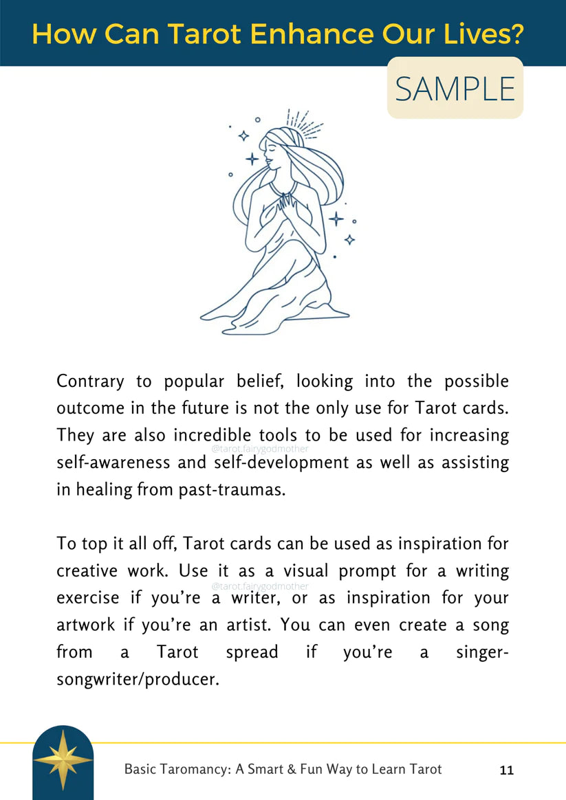 <tc>Asas Taromancy - Cara Pintar & Seronok untuk Belajar Tarot) + Buku Latihan Percuma & Senarai Kata Kunci Tarot Diperluaskan</tc>